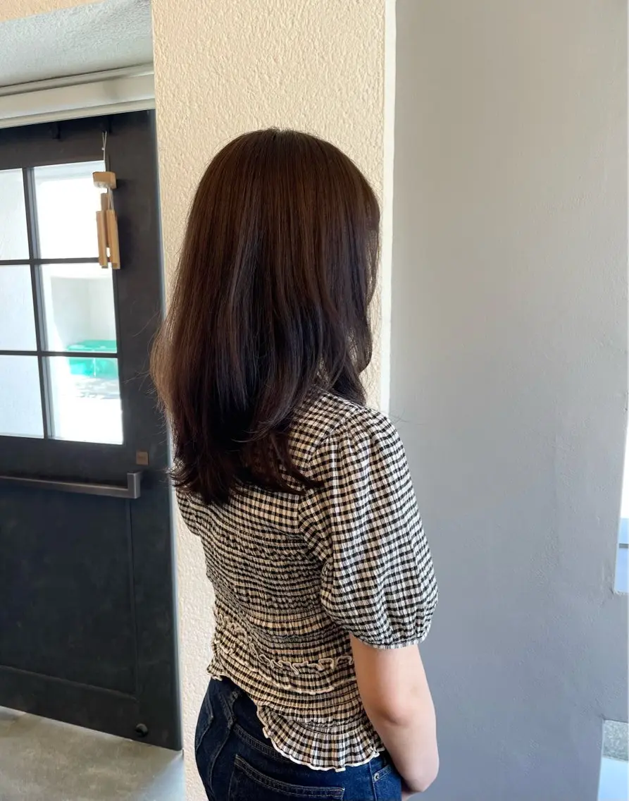 ロング カラー 吉富 博美のヘアスタイル