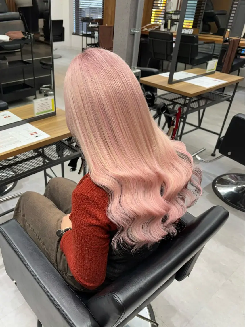 ロング カラー ヘアカラー トリートメント エクステ ENA💗NEXT /ハイトーンエクステのヘアスタイル