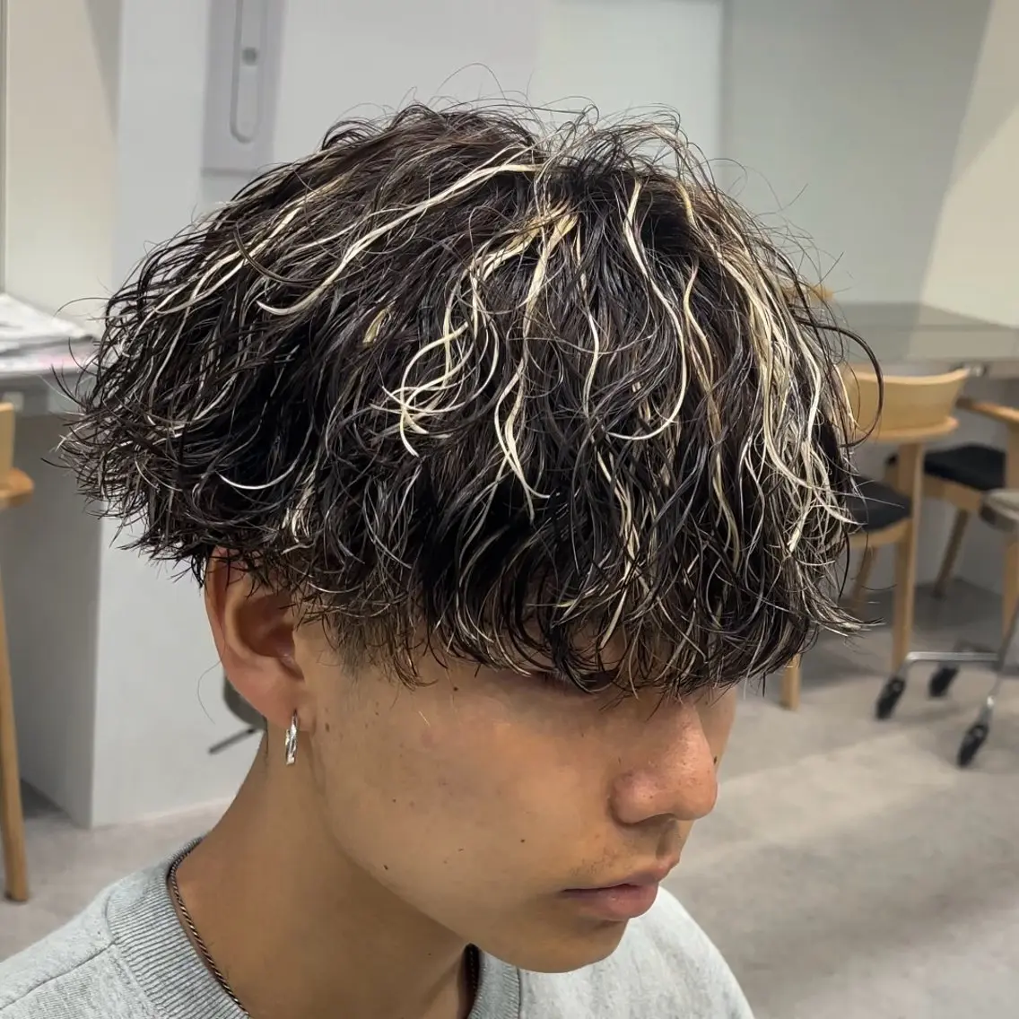ミディアム カラー ヘアアレンジ メンズ fifth 石川 凪のヘアスタイル
