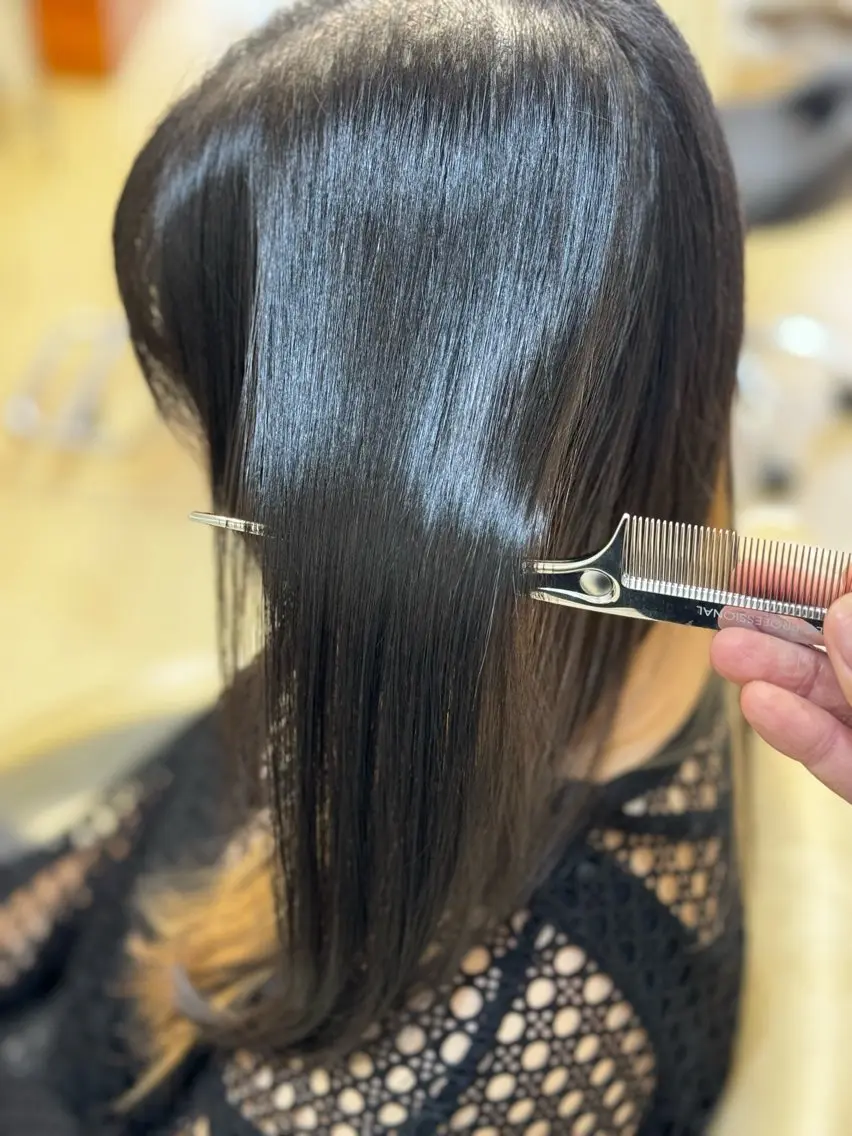 セミロング ヘアカラー 縮毛矯正 トリートメント 髪質改善・縮毛矯正 大石　郷のヘアスタイル