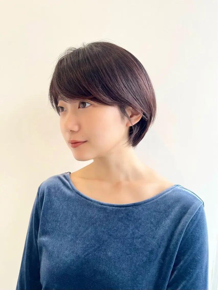 ショート ハンサムショート 丸みショート イエローカラー 韓国風ヘア レイヤーカット カット 縮毛矯正 ショート・ボブ特化 mahoのその他イメージ