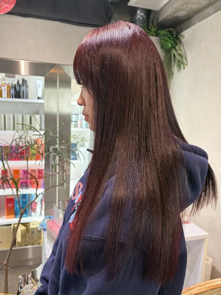 ロング カラー ヘアカラー 透明感カラー🫧🎀 まりなのヘアスタイル