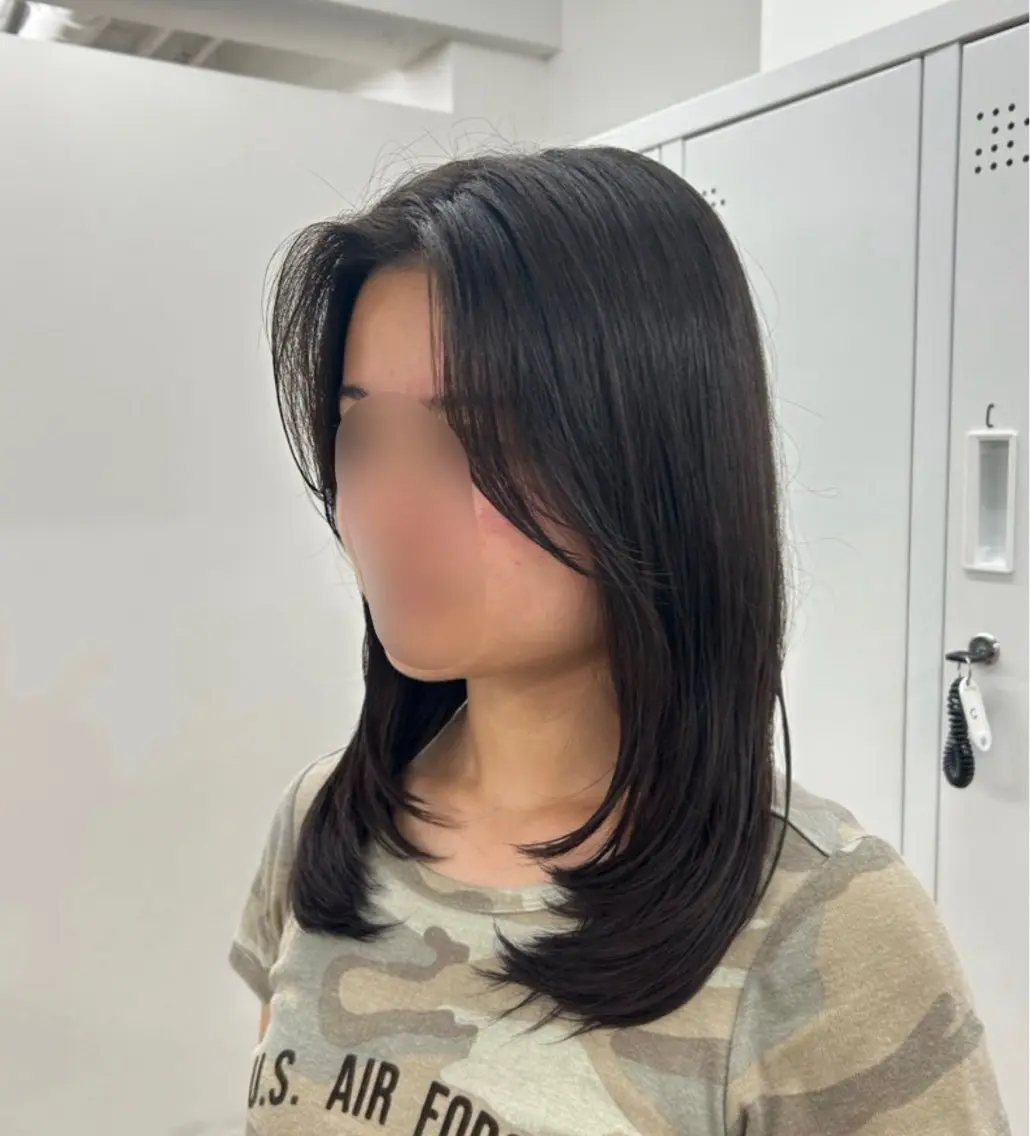 ミディアム ヘアアレンジ カット トリートメント 李奈🌼レイヤー/ 透明感カラーブリーチのヘアスタイル