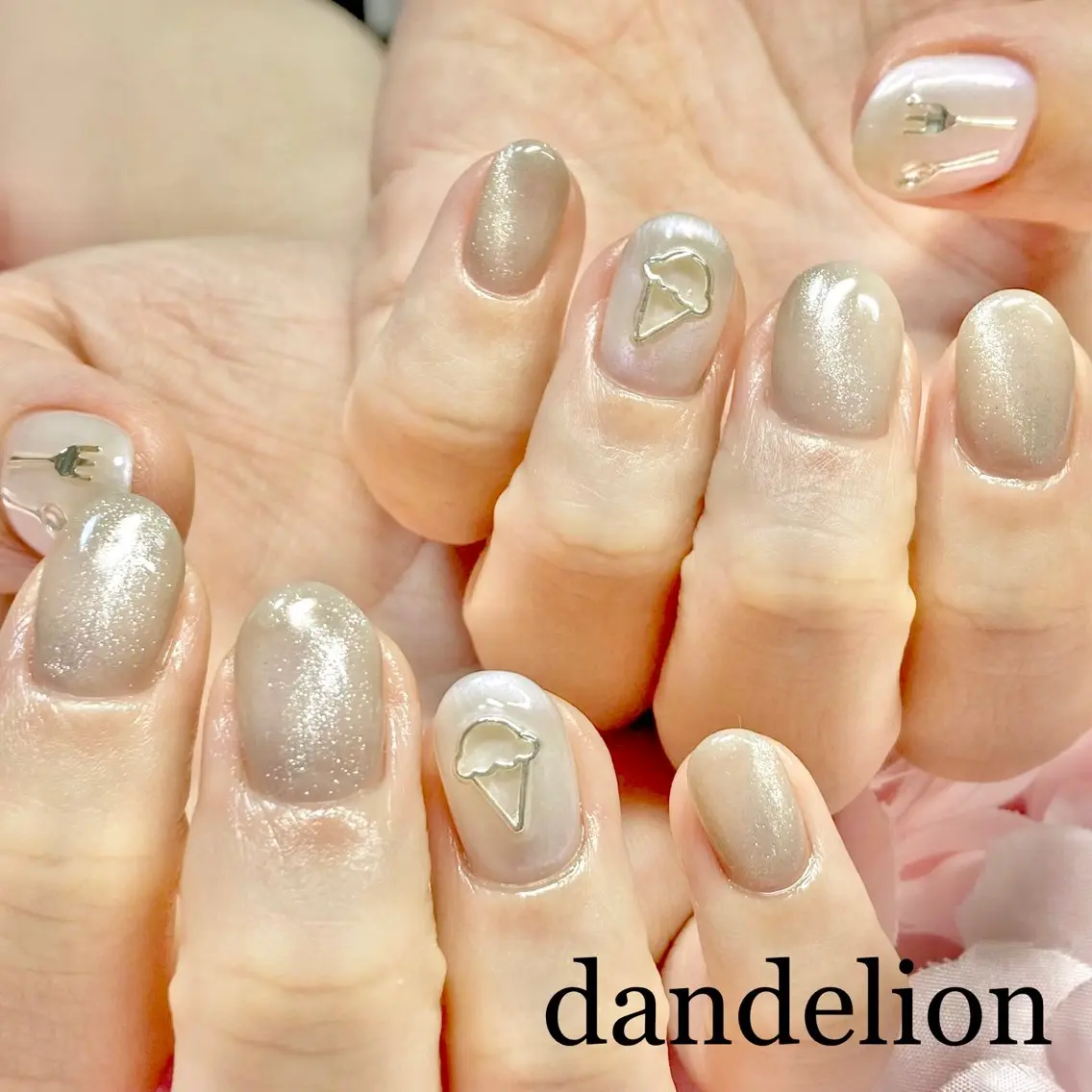 ネイル ハンドネイル ハンドケア dandelion ダンデライオンのネイルデザイン