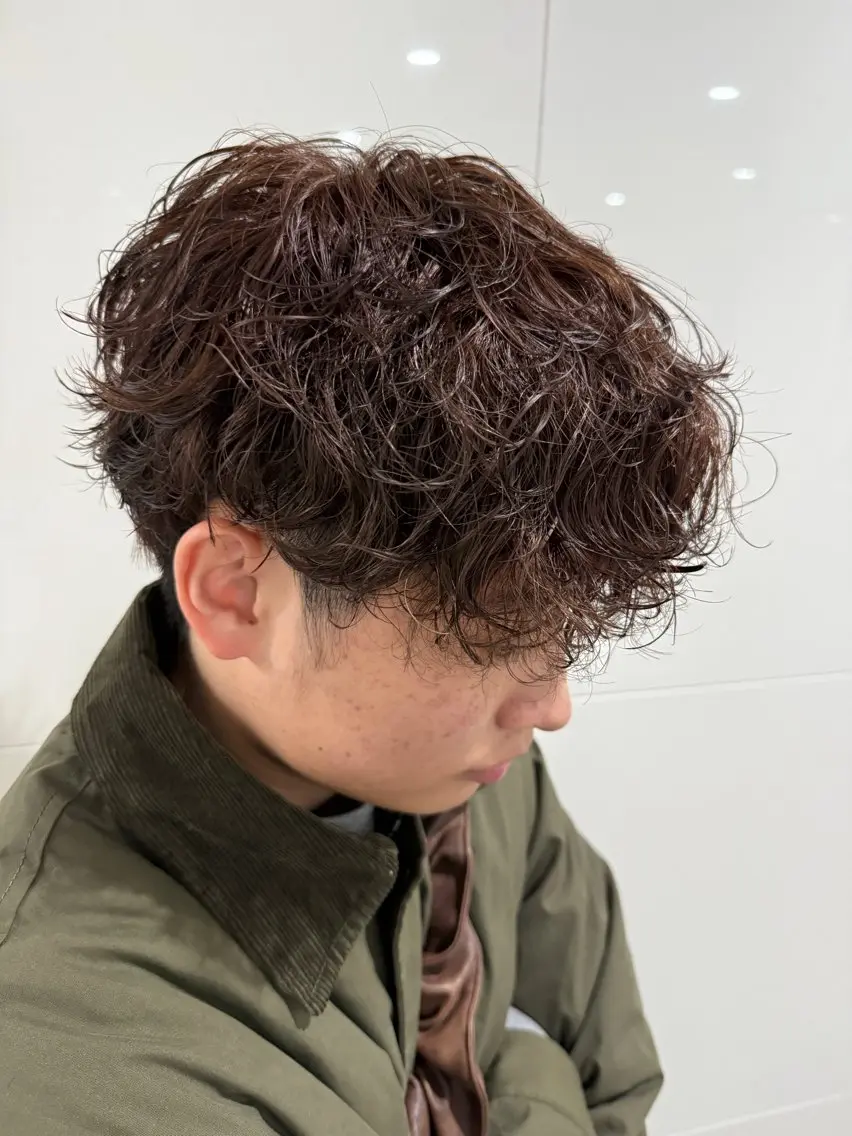 カラー カット パーマ トリートメント シャドウパーマ /メンズ/丹羽涼介のヘアスタイル