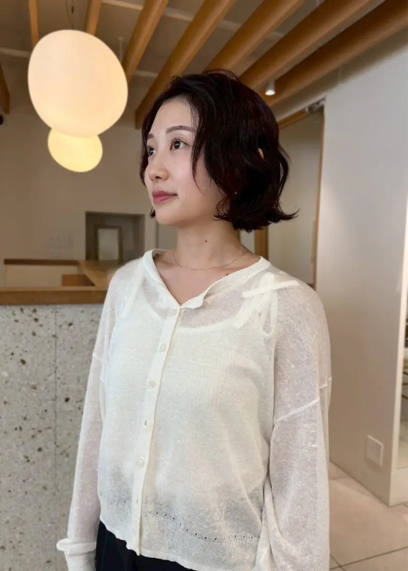 パーマ パーマ 横井 優奈のヘアスタイル