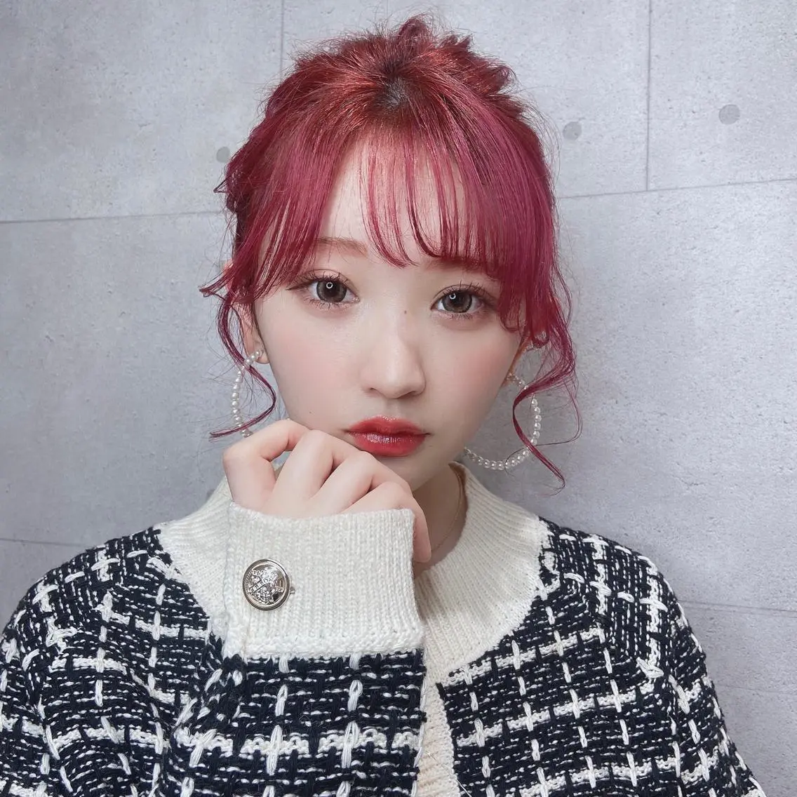 ミディアム カラー ヘアアレンジ 銀座メンズ専門🖤 叶奈々のヘアスタイル