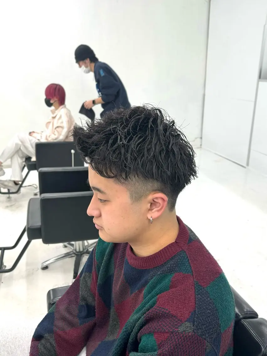 ショート パーマ メンズ カット パーマ 柏メンズカットパーマ NO.1タイチのヘアスタイル