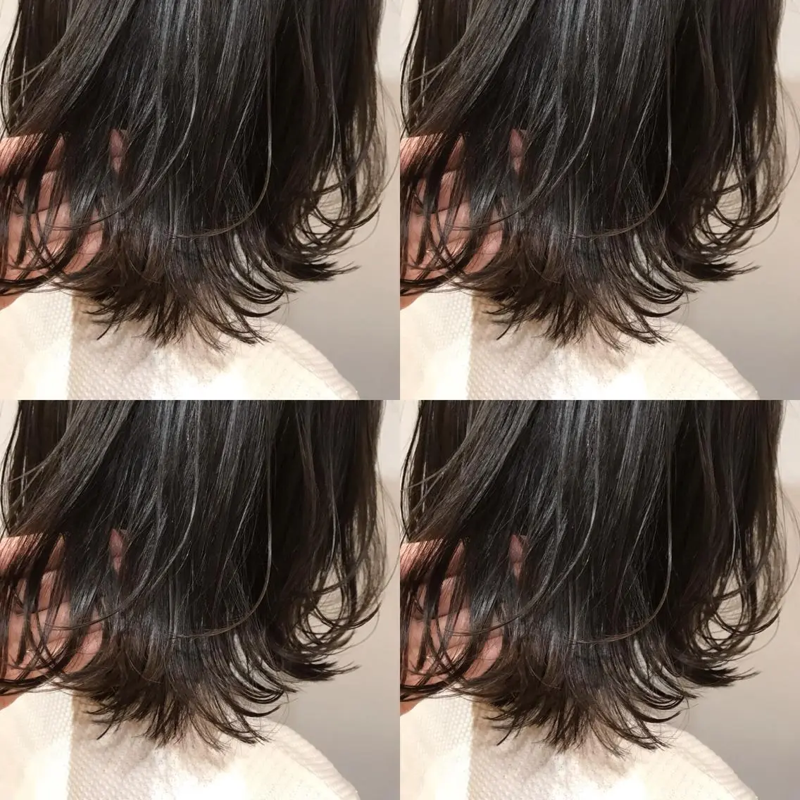 ミディアム カラー パーマ ヘアアレンジ グレージュ ヘアカラー トリートメント 松田 亮葉のヘアスタイル