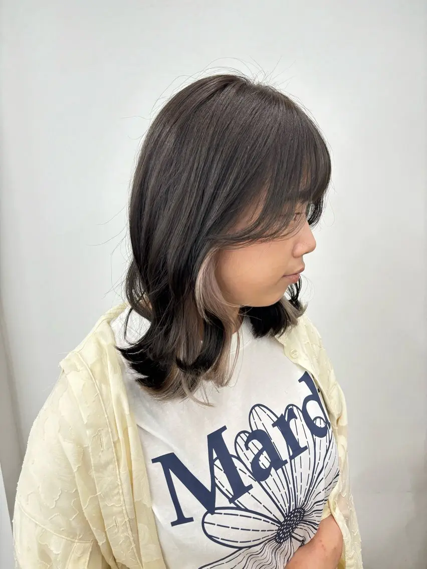 ミディアム カラー ヘアカラー トリートメント HIROKO / 透明感暖色カラー🎀のヘアスタイル