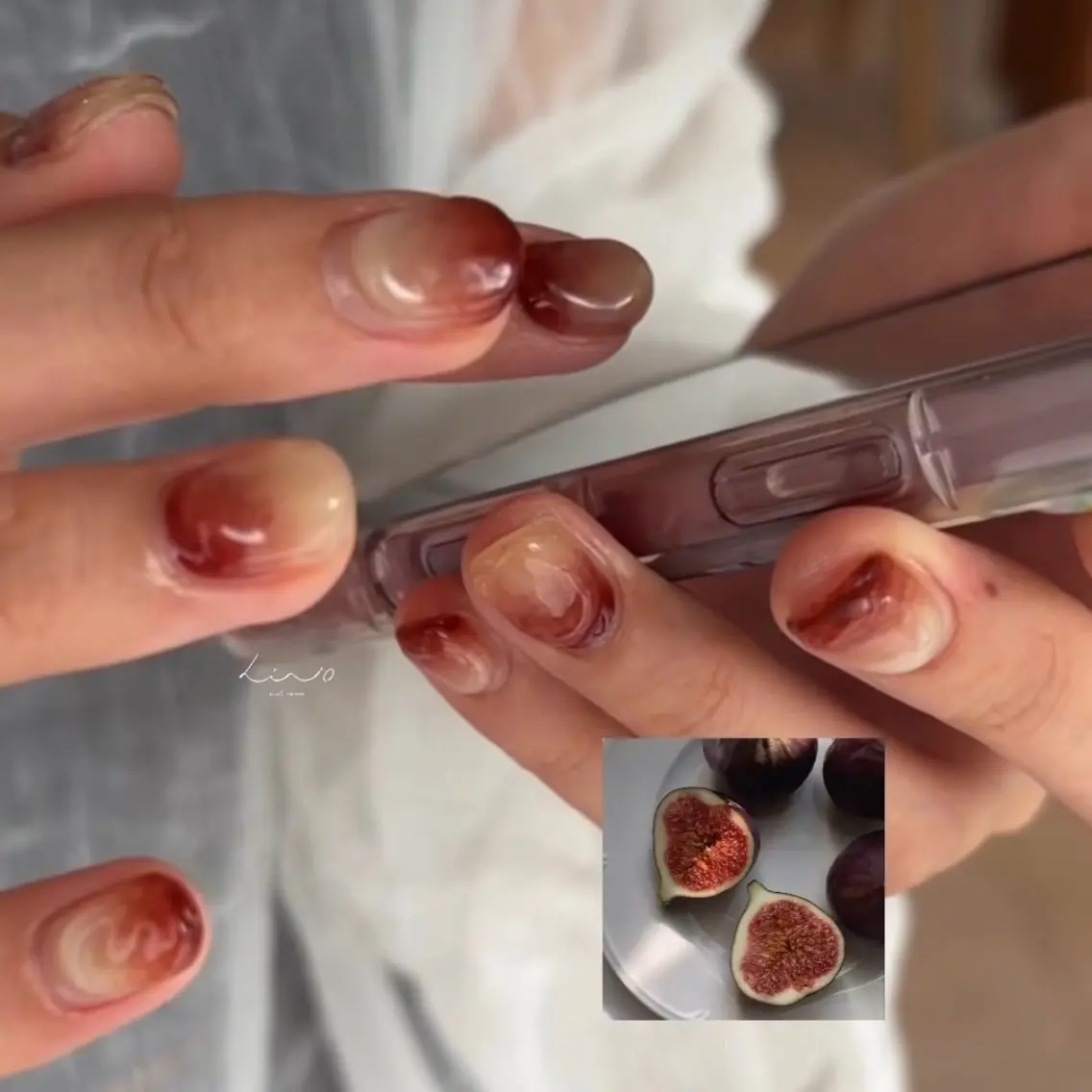 ネイル ニュアンスネイル ショートネイル ハンドネイル nail salon linoのネイルデザイン