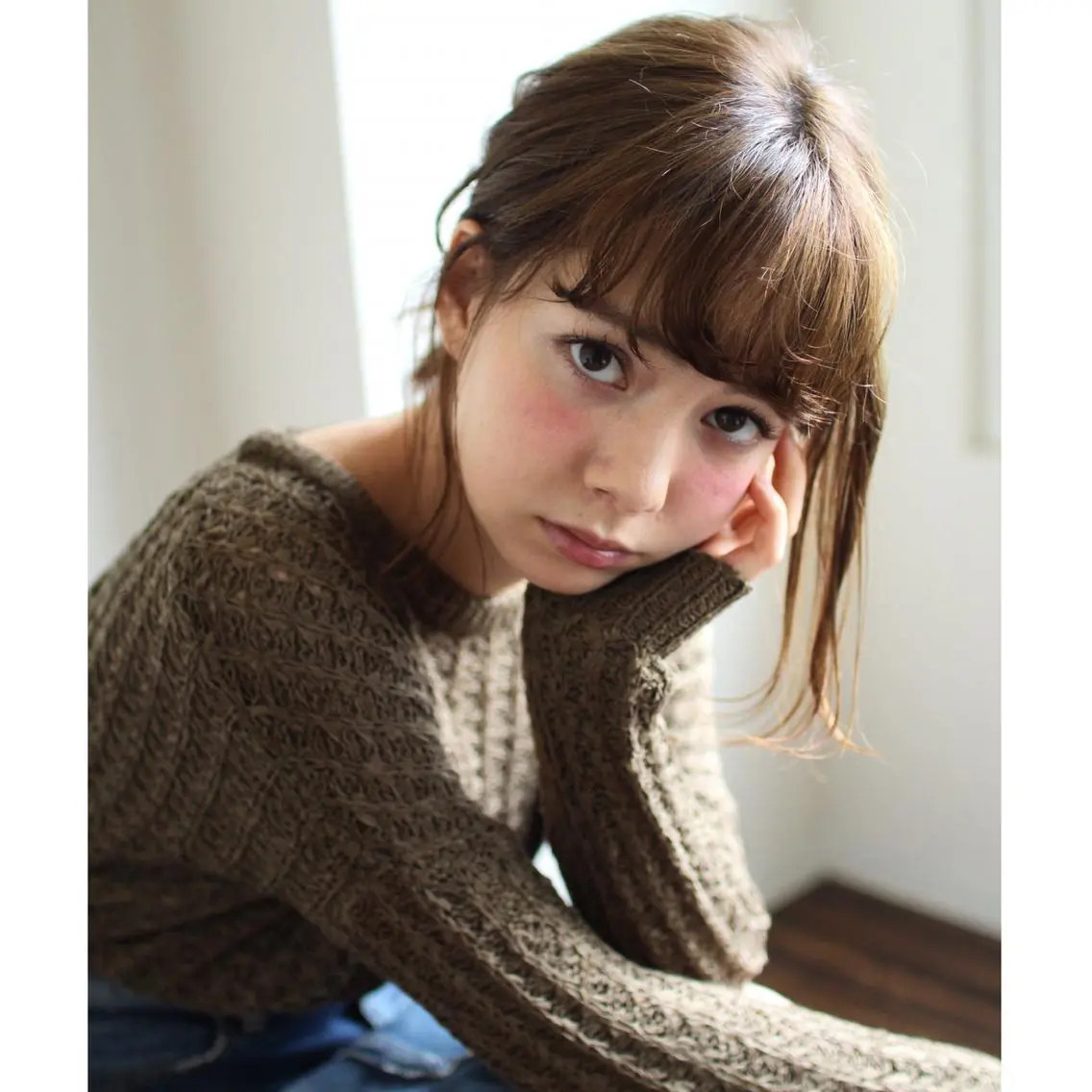 ミディアム 坂本 裕介のヘアスタイル