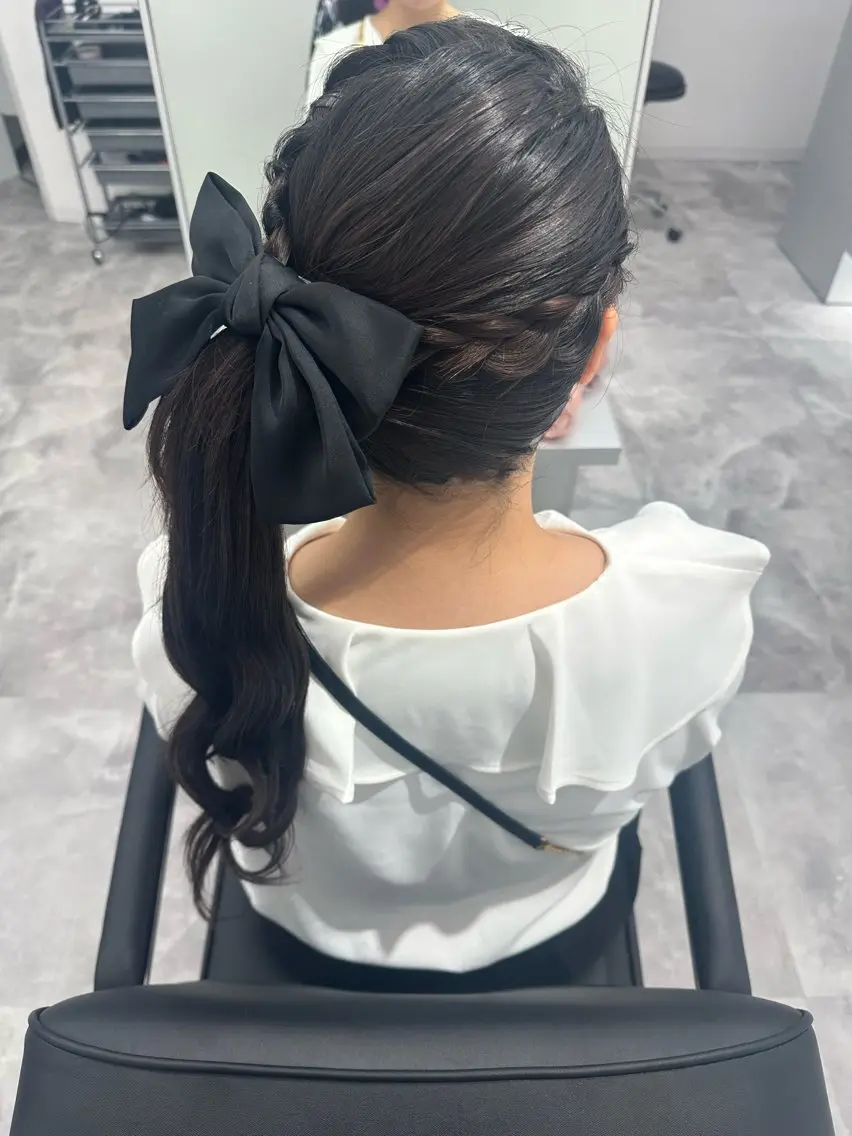 ロング ヘアアレンジ エクステ カチューシャ ロング ヘアセット 💜髪質改善推し💜 Sein.せりのヘアスタイル