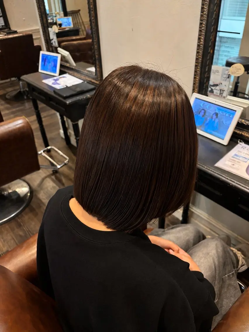 残り1枠‼️(U30)赤みなし明るめ透明感カラー🎀➕髪質改善トリートメント付き✨の写真