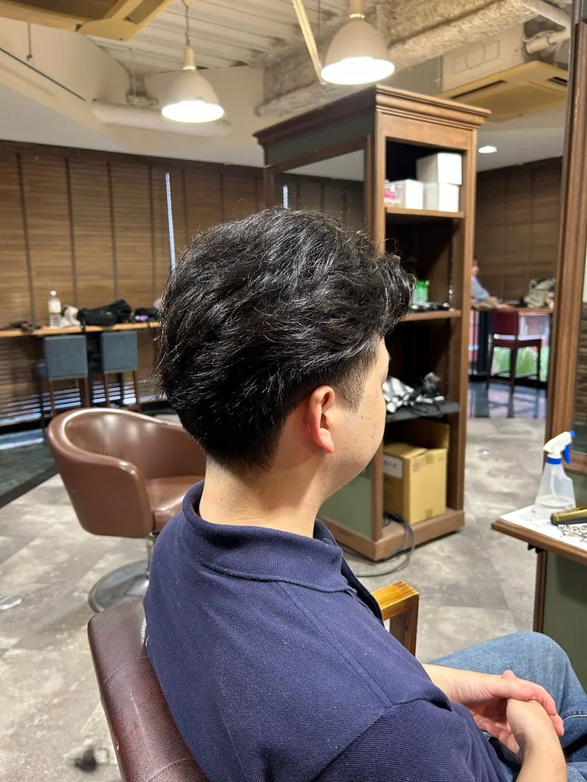 ミディアム メンズ 衛藤 星芭／カット無料天神のヘアスタイル