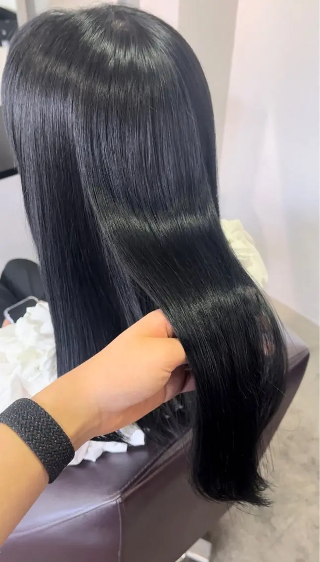 ロング カラー こまつ まりやのヘアスタイル