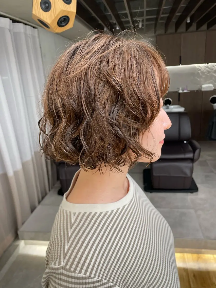 ショート カラー パーマ 🎀レイヤー/パーマ カラー/ai🎀のヘアスタイル