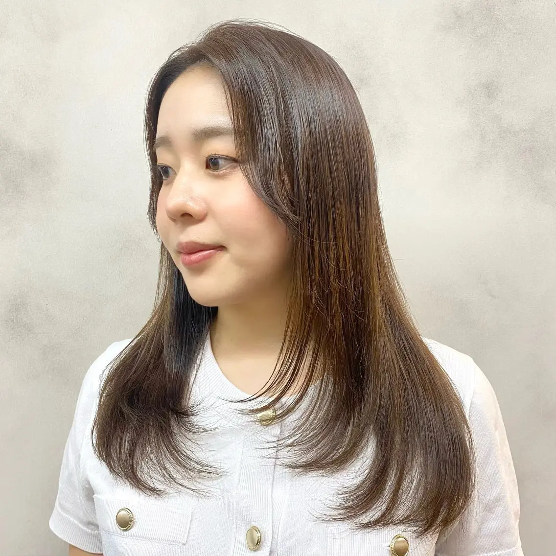 セミロング レイヤーカット レイヤーカット🌼 艶カラー/長野/あやのヘアスタイル