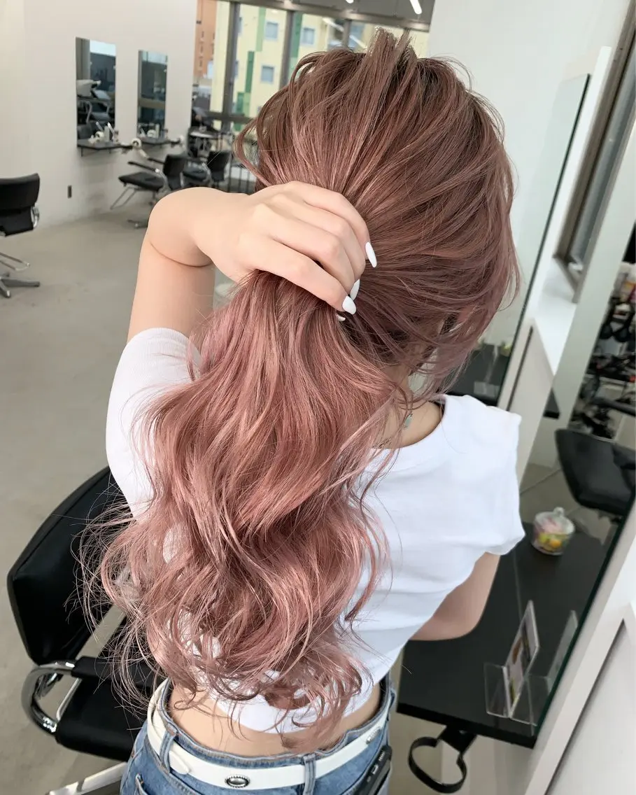 カラー ブリーチ 透明感カラー ヘアカラー 高橋 采江のヘアスタイル