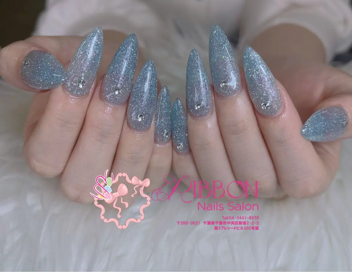 ネイル フレンチネイル ジェルネイル マグネットネイル 持ち込み ニュアンスネイル ハンドネイル Ribbonnail salonのネイルデザイン