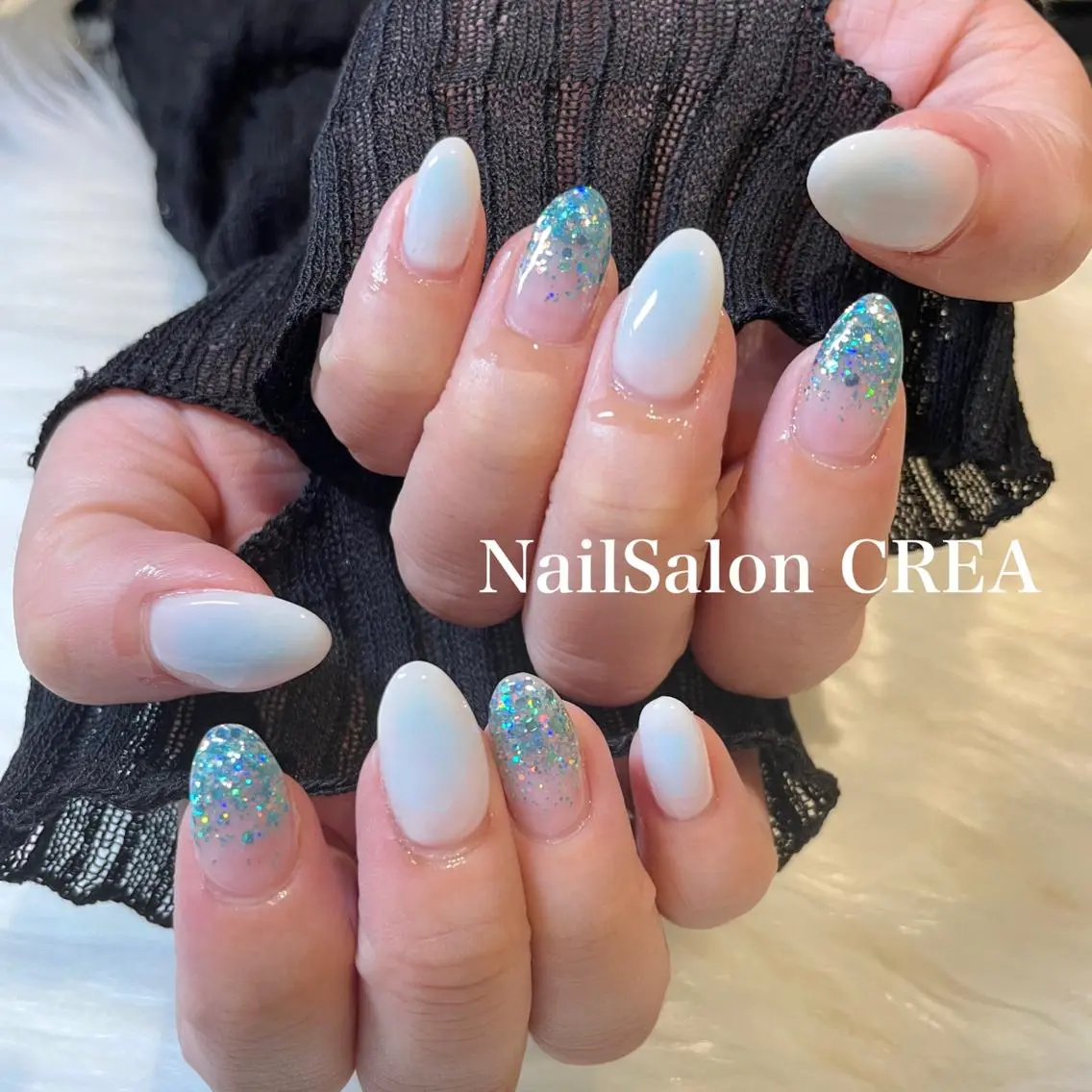 ネイル ストーンネイル ハンドネイル NailSalon CREAのネイルデザイン