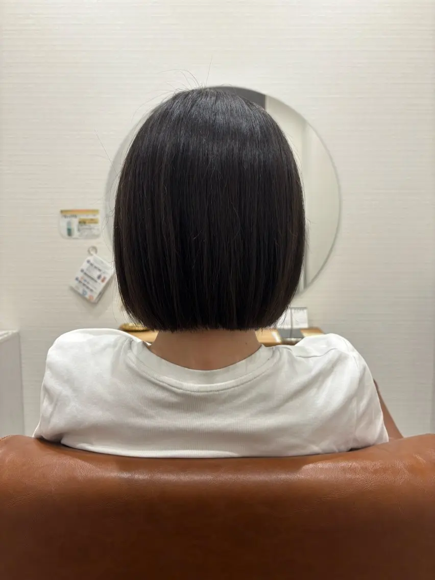 ミディアム ボブ カット 藤井 楓のヘアスタイル