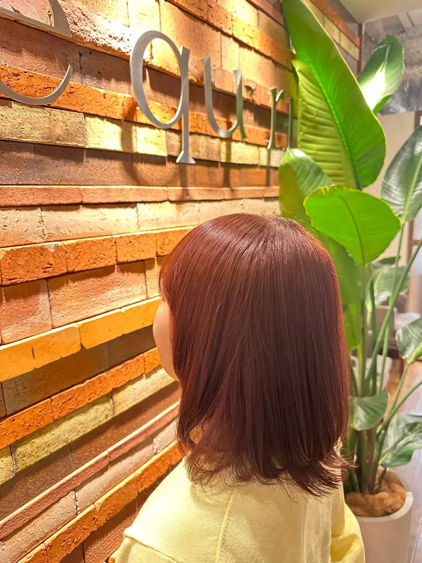 ミディアム カラー ブリーチ ダブルカラー ブリーチなしカラー equri 🔸高橋理子🔸のヘアスタイル