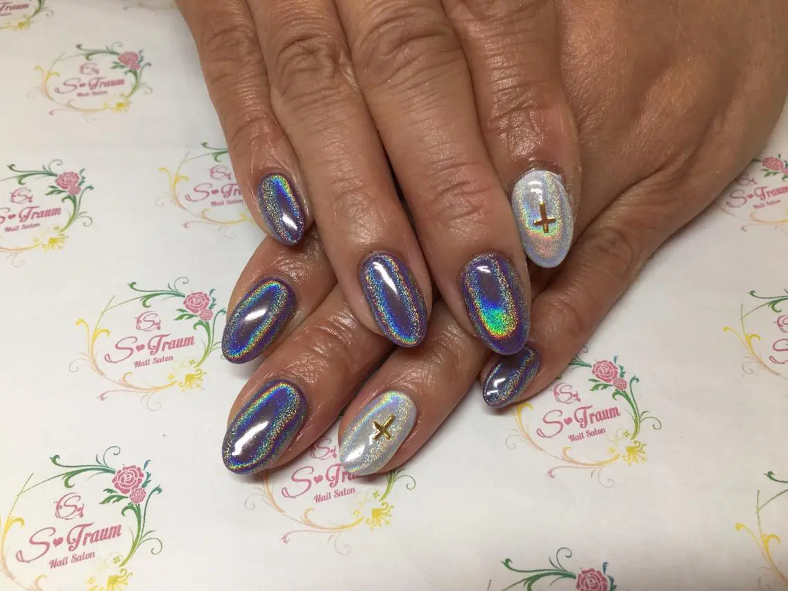 ネイル ミラーネイル パープル Nail Salon S-Traumのネイルデザイン
