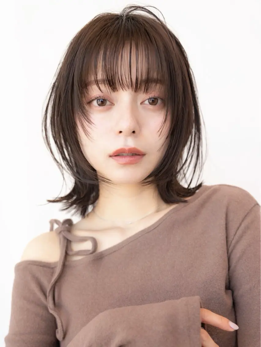 ミディアム カラー カット ヘアカラー トリートメント 🉐レイヤー/塩見 弘樹🉐渋谷のヘアスタイル