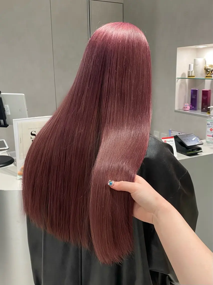 ロング ヘアカラー トリートメント 上品ハイトーン×艶 カラー🤍／ふうかのヘアスタイル