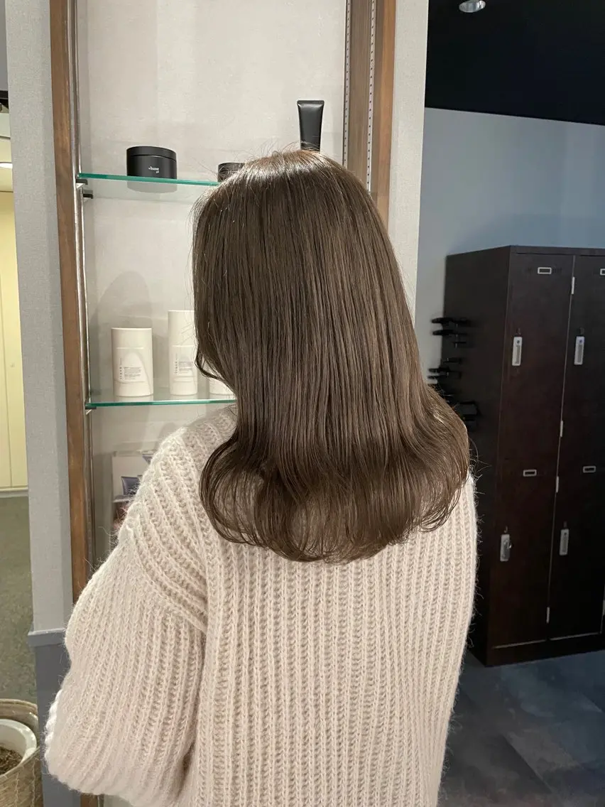 セミロング ヘアカラー トリートメント KANA🌷 髪質改善のヘアスタイル