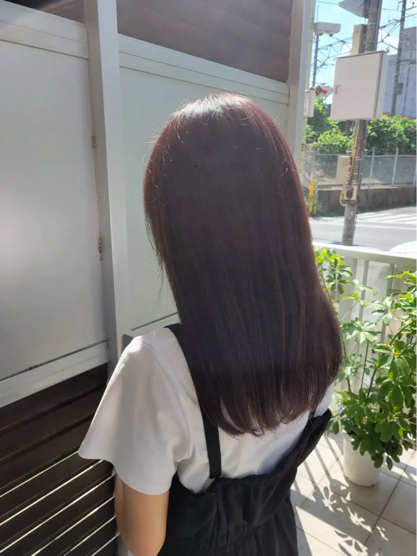 セミロング 阿部 蒼依のヘアスタイル