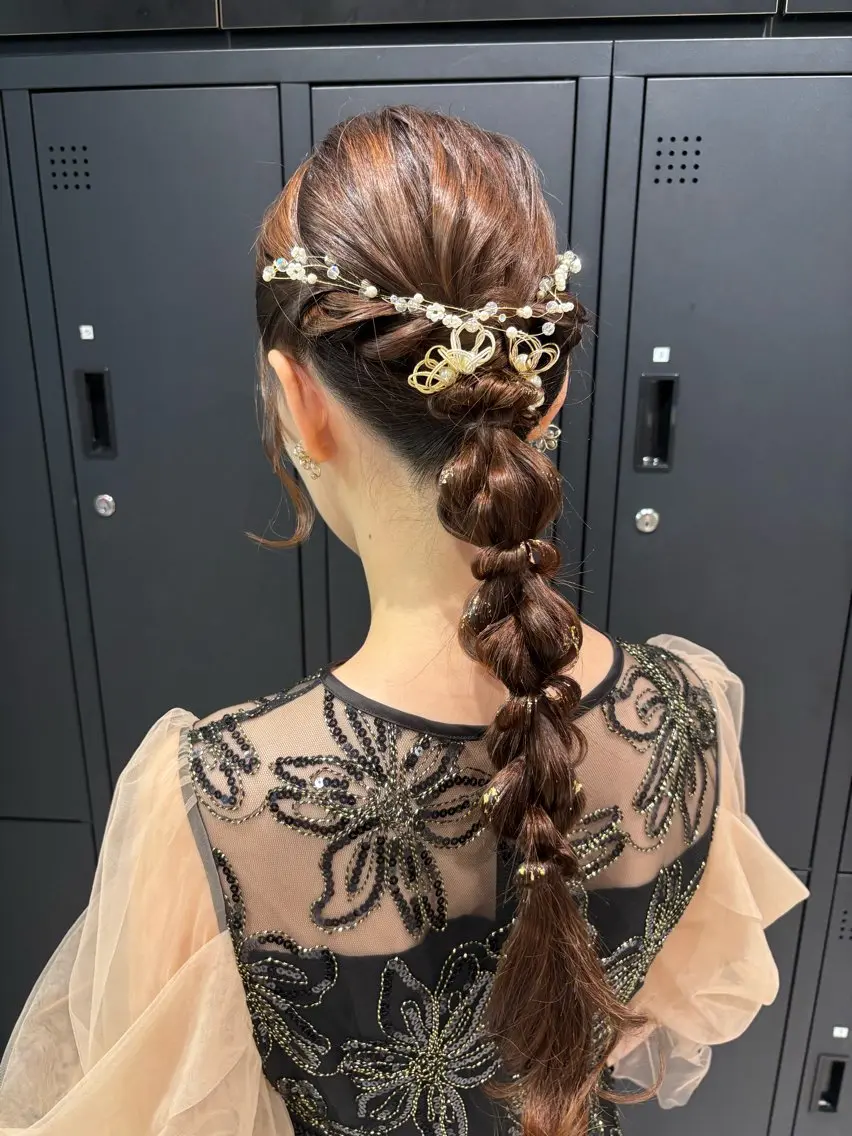 ヘアアレンジ ヘアセット 韓国ヘア|艶カラー| ヘアアレンジ|yuiのヘアスタイル
