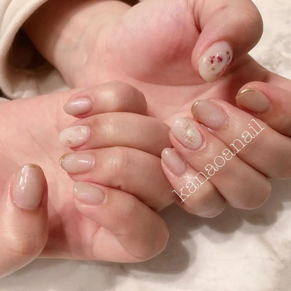 ネイル 地爪育成💅 kanaoanailのネイルデザイン
