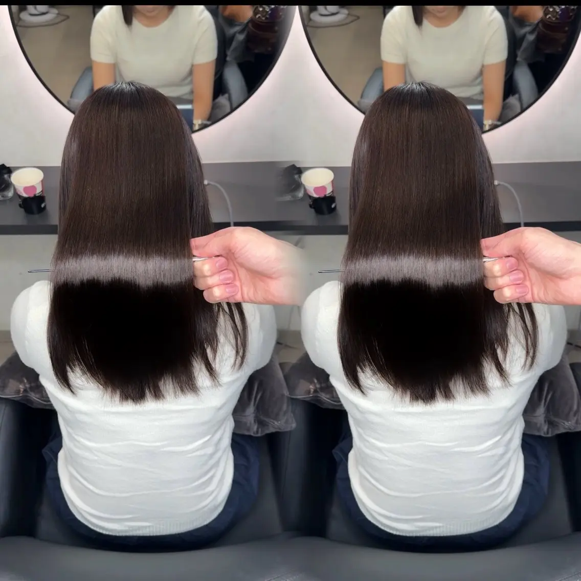 ロング ヘアアレンジ カット 縮毛矯正 トリートメント 新宿 /髪質改善/ レイヤー/ヒュウガのヘアスタイル