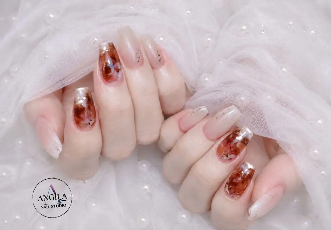 ネイル ANGILA ネイル¨̮S*Y*Kのネイルデザイン
