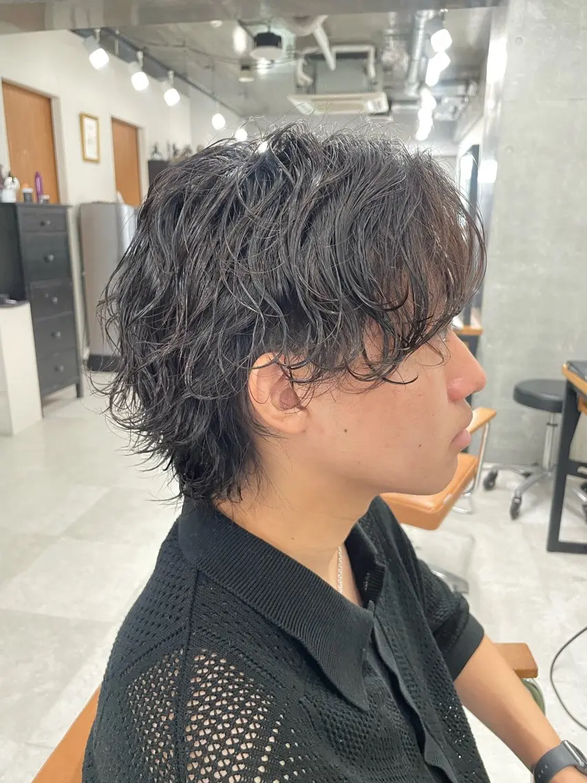パーマ メンズ カット パーマ トリートメント ヘアセット メンズモテパーマ💙 fuwaのヘアスタイル