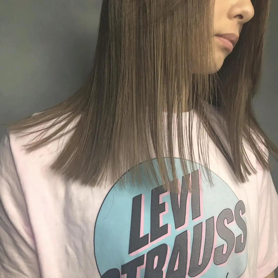 セミロング カラー ハイライトカラー ハイライト ORIKA 美容室のヘアスタイル