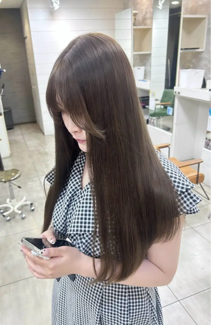 ロング ロング カット ヘアカラー レイヤー/艶髪カラー 森本くるみのヘアスタイル