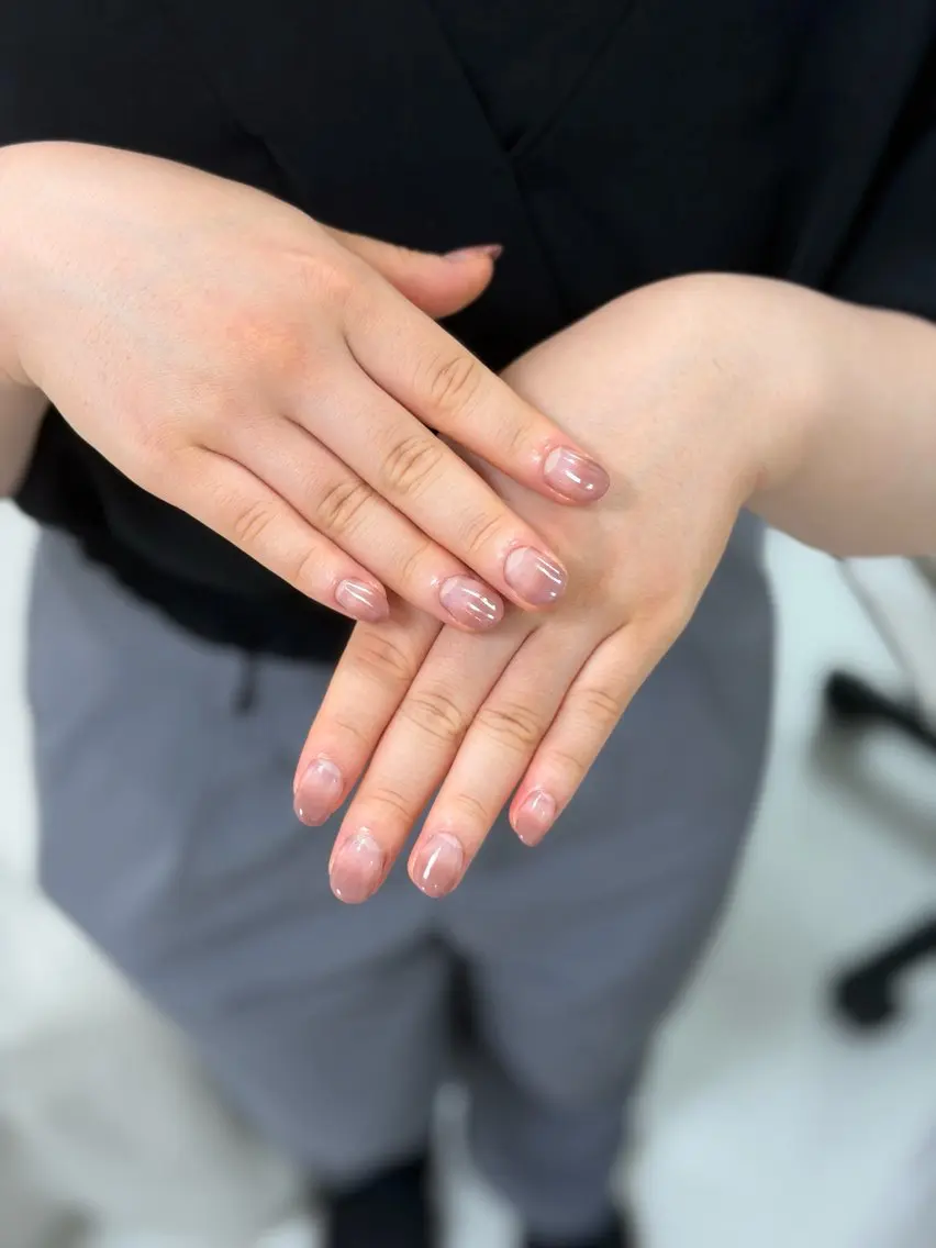 ネイル 長さ出し グラデーション ワンカラーネイル スカルプネイル ショートネイル ハンドネイル PROVE NAIL 爪整体のネイルデザイン