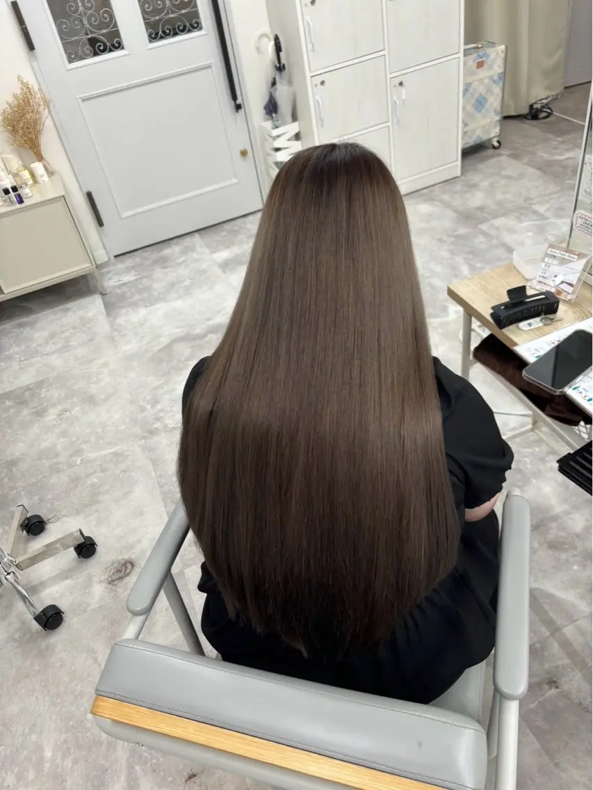 ロング カラー 透明感カラー グレージュ モカグレージュ 髪質改善 ヘアカラー トリートメント 髪質改善Acero. shoyaのヘアスタイル