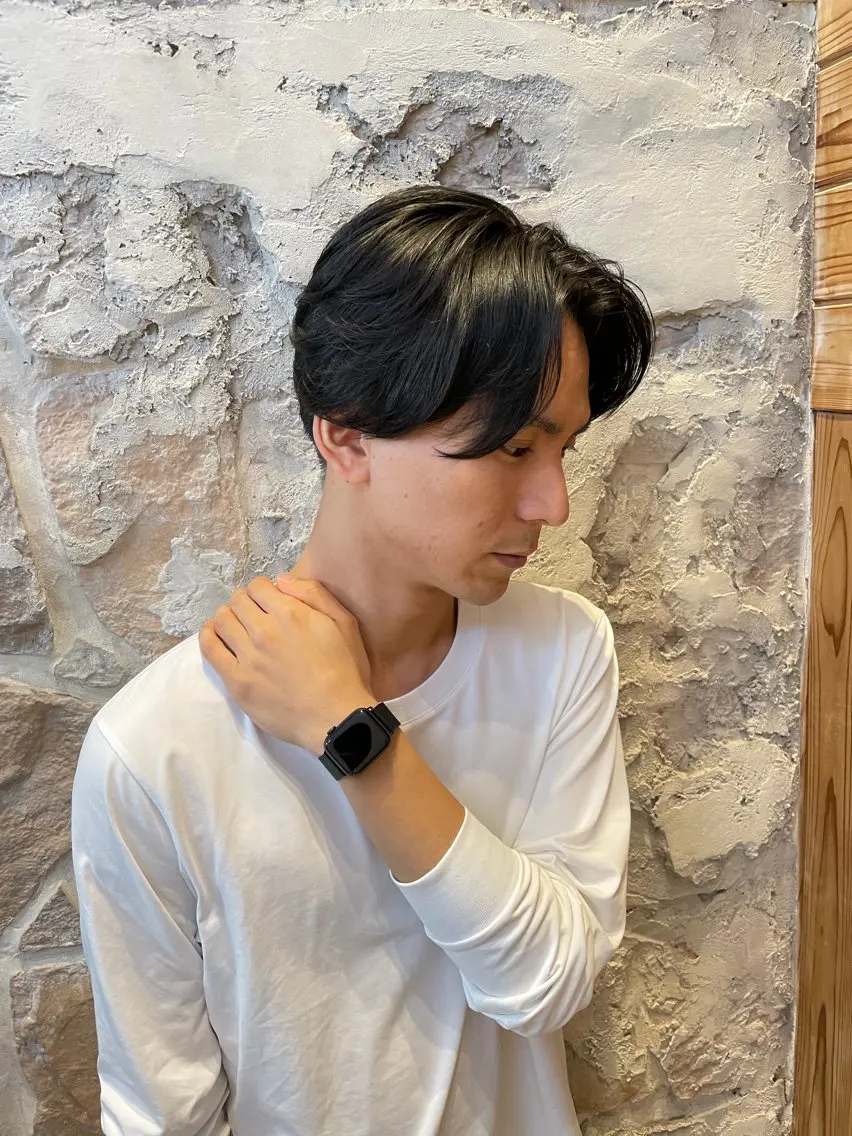 ミディアム メンズ 田辺 孝太郎のヘアスタイル