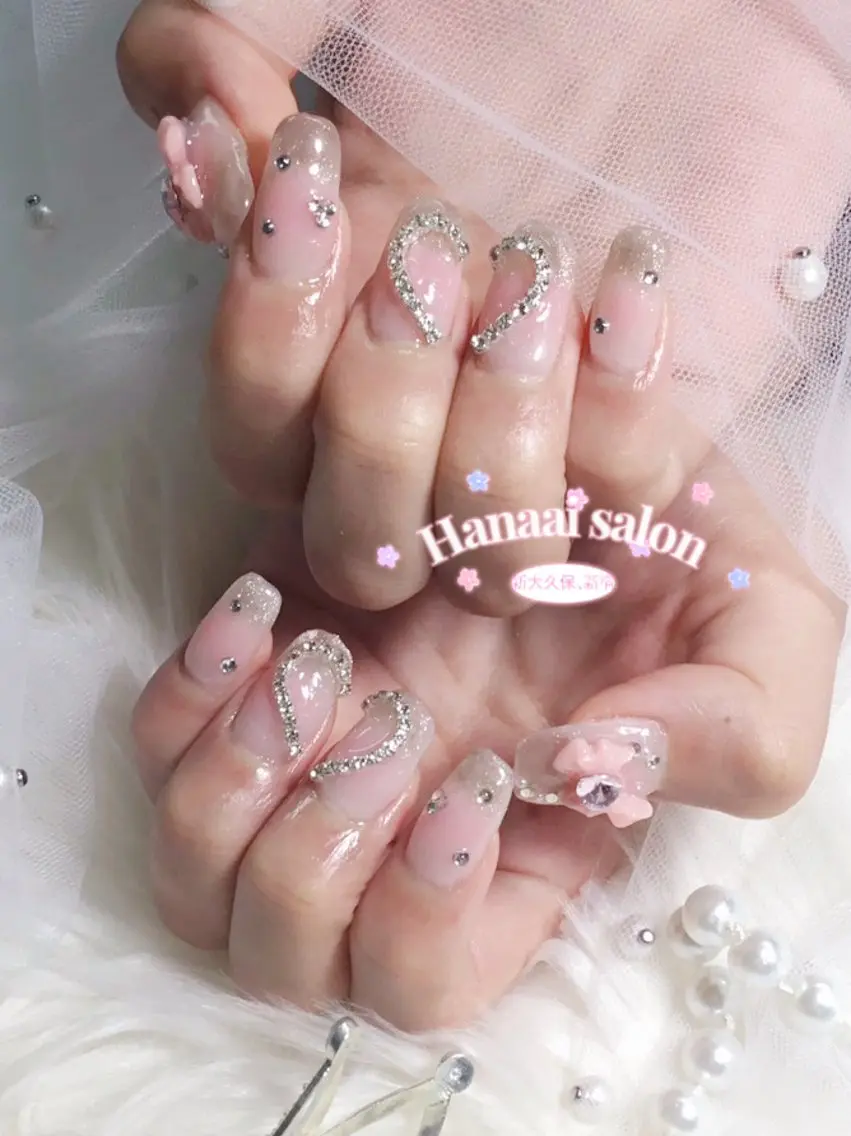 セミロング Hanaai salon あまねのネイルデザイン