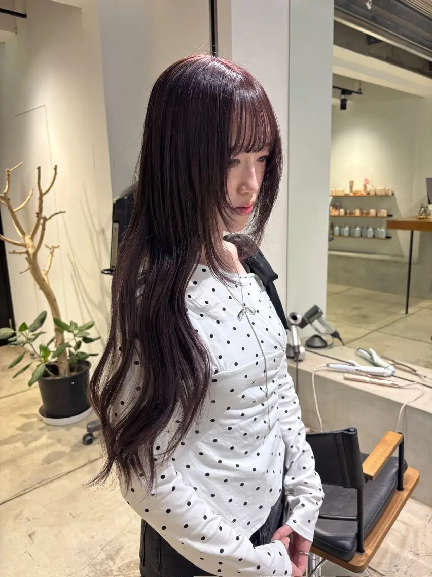 ロング カラー ヘアカラー ワンカラー¥3850 /アレンジ/あみ🎶のヘアスタイル