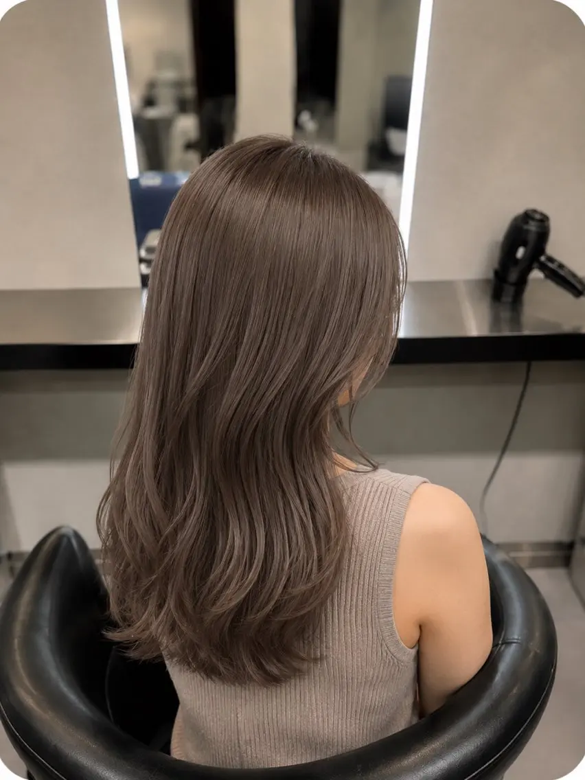 ミディアム カラー ブラウンカラー トリートメント 🌈ウルトワ水素 髪質改善naru🌈のヘアスタイル