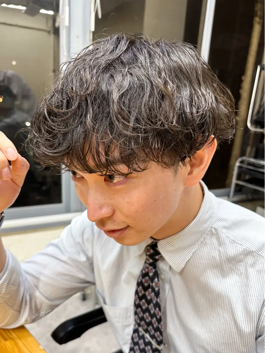 ショート パーマ メンズ メンズパーマ メンズ特化ryoのヘアスタイル