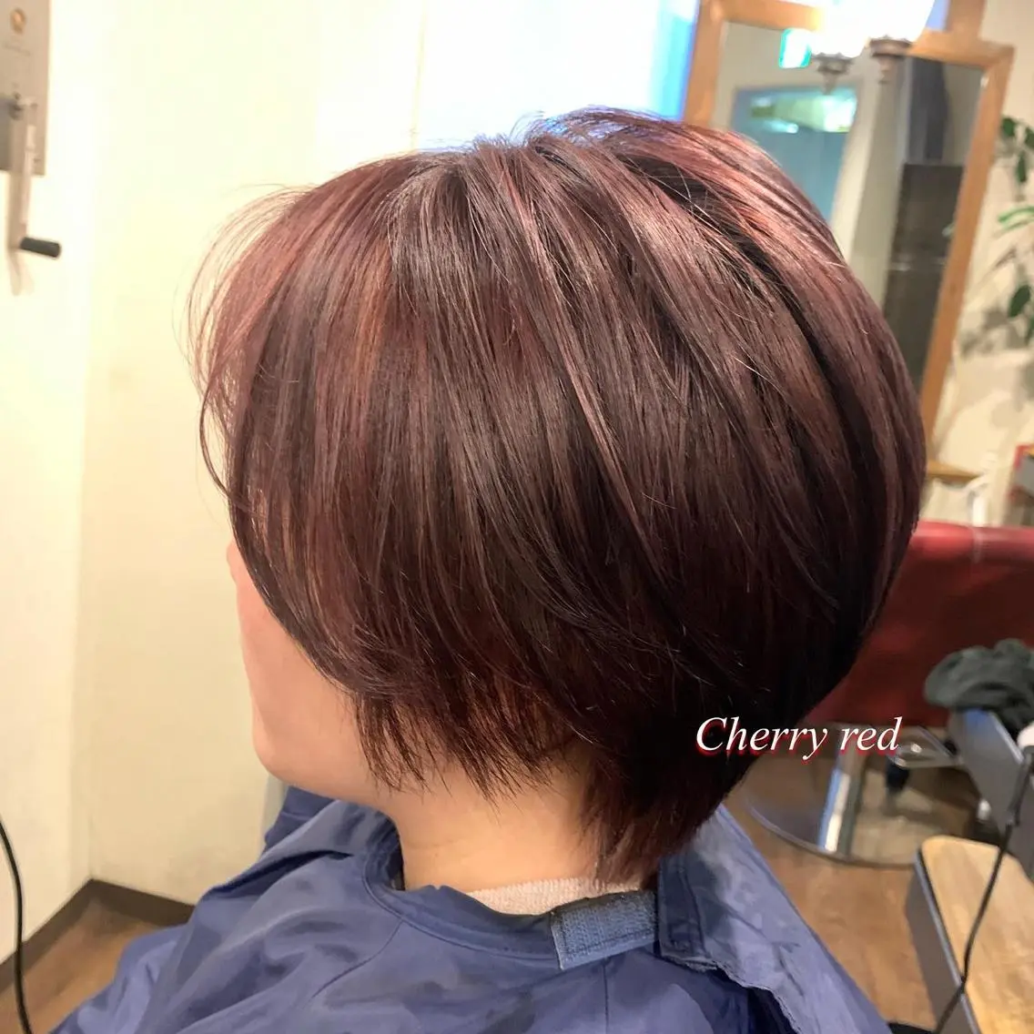 ショート カラー レッドカラー 透明感カラー/ブリー チ無し/瀧田恭平のヘアスタイル