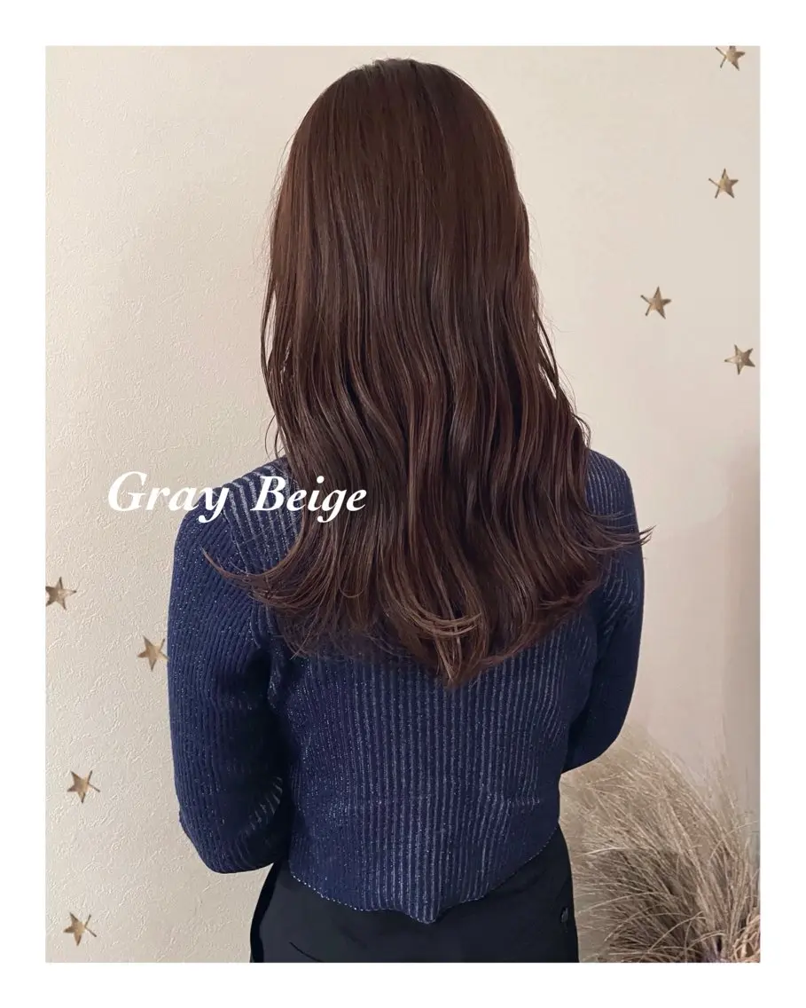 ロング カラー カット ヘアカラー 市川 千夏のヘアスタイル