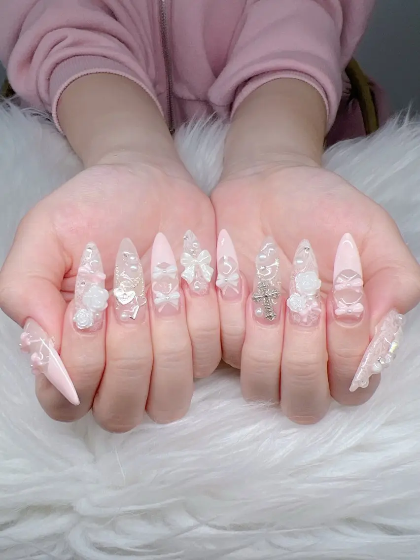 ネイル ハンドネイル Lee Nails チップ長さだし専門店のネイルデザイン