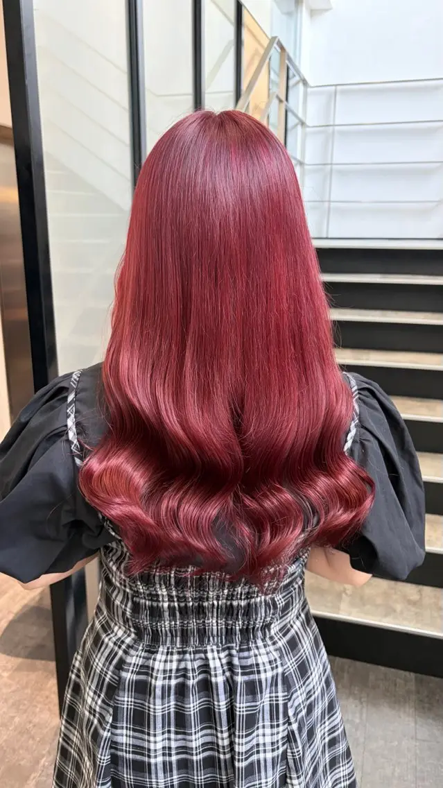 セミロング カラー ヘアカラー トリートメント 🎀ブリーチなし ピンク🎀sakiのヘアスタイル